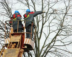 Натяжка торсады на опорах в городе Краснодаре на улице Российской